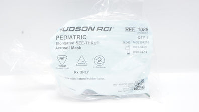 Teleflex 1085 Hudson RCI Pediatric Elongated See-Thru Aerosol Mask